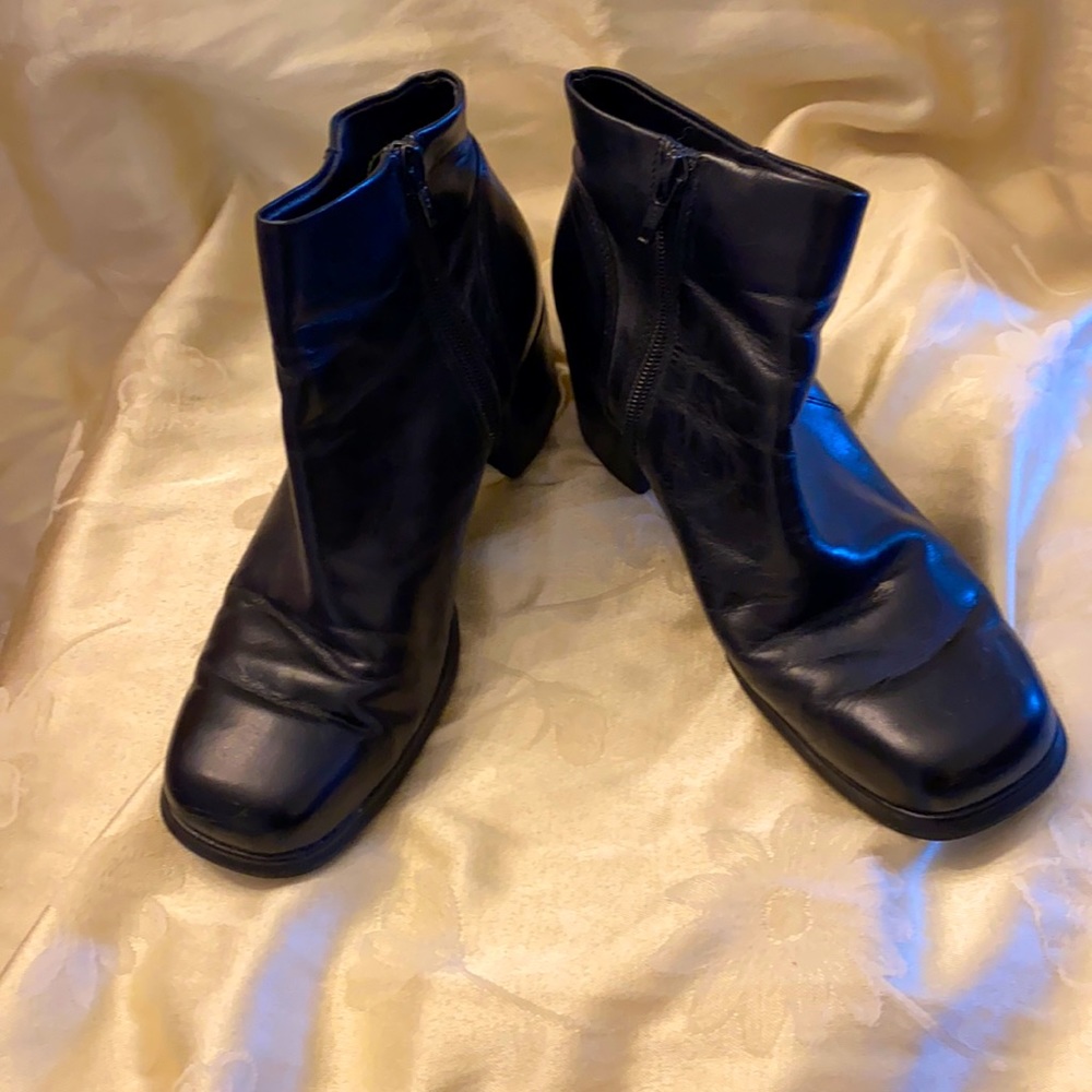 Leather ankle boots